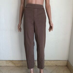 Chico’s Jeggings Ankle Studded Ham Pull-On Elastic Pants Mocha Women’s Size 12R